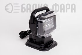 Фароискатель светодиодный с ПДУ, черный 12V