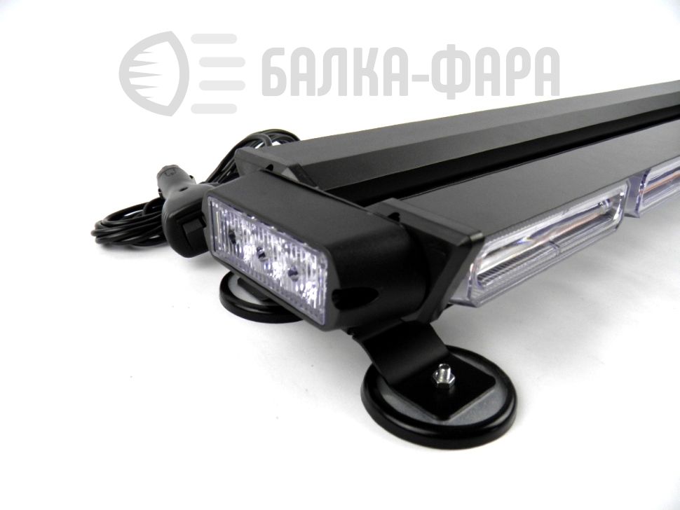 Балка проблесковая четырехсторонняя, жёлтая 65см cob-4p 9-30V  