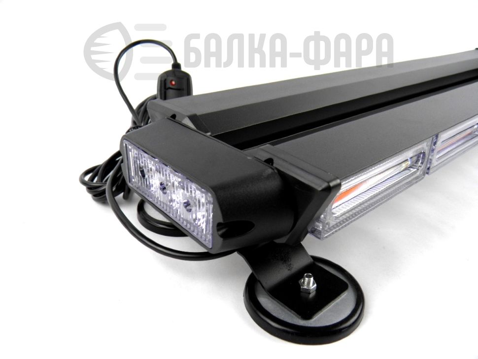 Балка проблесковая четырехсторонняя, жёлтая 60см cob-5p 9-30V  