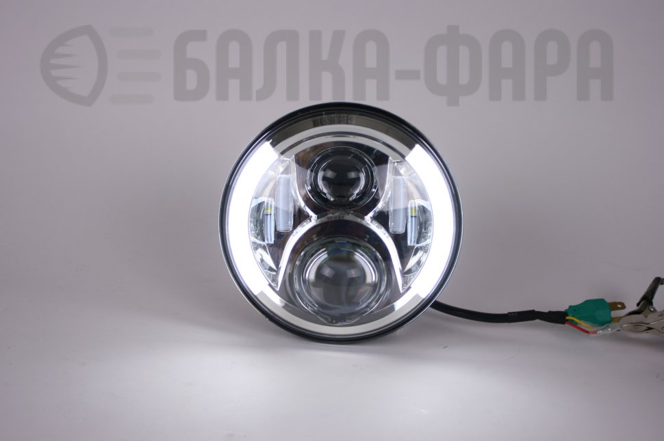 Светодиодная фара 7 дюймов хром, 1 штука в комплекте