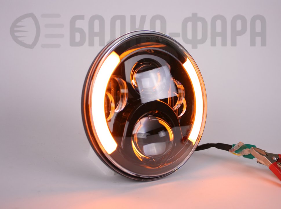 Светодиодная фара 7 дюймов, 40 Ватт, черная, 1 штука в комплекте