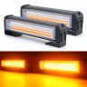 Фары проблесковые  20W 12-24V желтые комплект 2 шт.