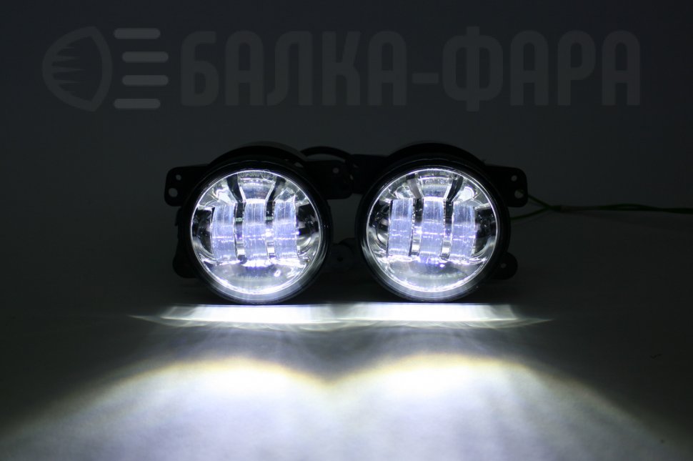 Комплект противотуманных фар, 36 Ватт, хром