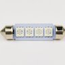 Лампа светодиодная 12v5w салон 5050 4smd 39mm синяя /978/